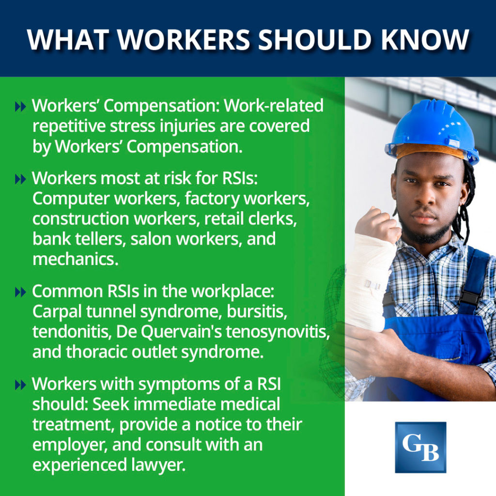 injured workers with repetitive stress injury facts
