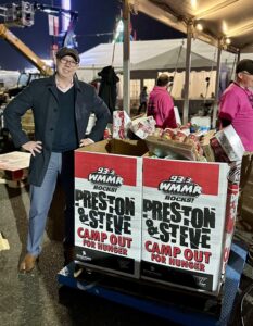 michael malvey at camp out for hunger