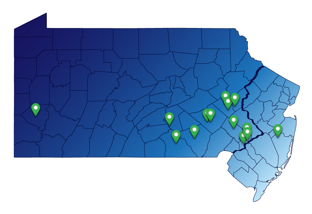 Galfand Berger Locations Map