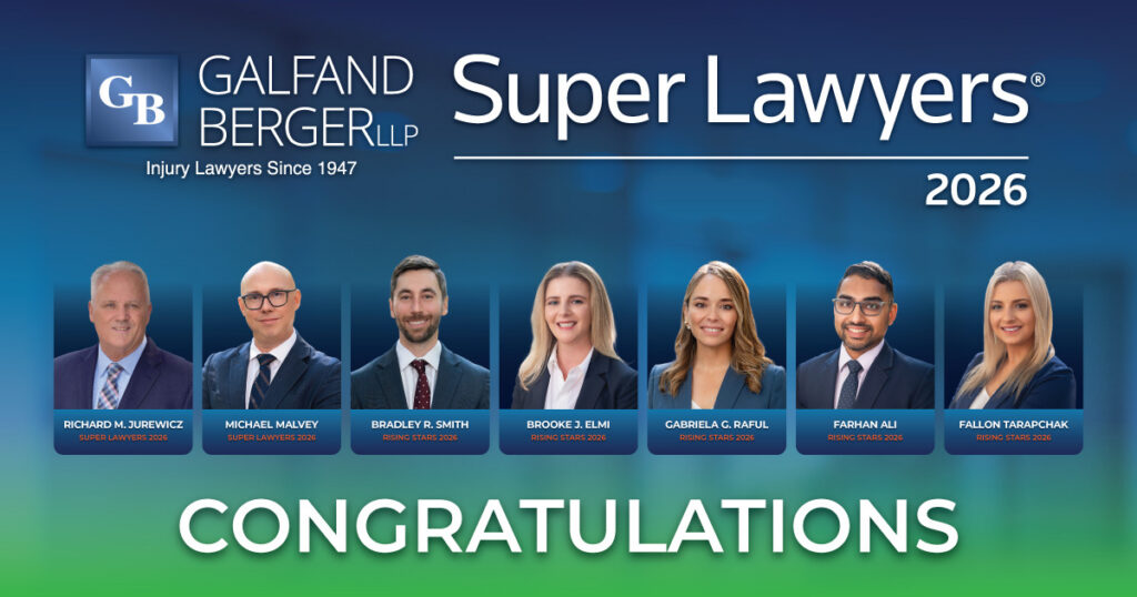Galfand Berger attorneys selected to the 2026 Pennsylvania Super Lawyers and Rising Stars lists